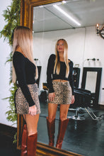 Load image into Gallery viewer, Chance Leopard Mini Skirt - Taupe
