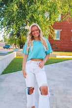 Load image into Gallery viewer, Bailey Oversize Boxy Tee - Aqua
