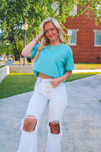 Load image into Gallery viewer, Bailey Oversize Boxy Tee - Aqua
