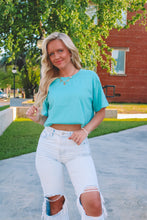Load image into Gallery viewer, Bailey Oversize Boxy Tee - Aqua
