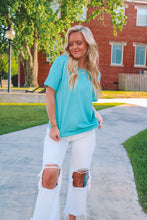 Load image into Gallery viewer, Bailey Oversize Boxy Tee - Aqua
