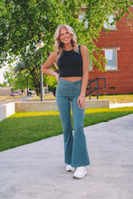 Load image into Gallery viewer, Crossover High Waist Flared Leggings - Olive
