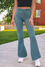 Load image into Gallery viewer, Crossover High Waist Flared Leggings - Olive
