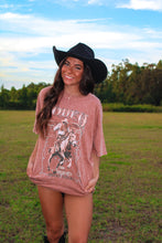 Load image into Gallery viewer, Rodeo Cowboy Oversize Tee - Rust
