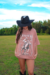 Rodeo Cowboy Oversize Tee - Rust