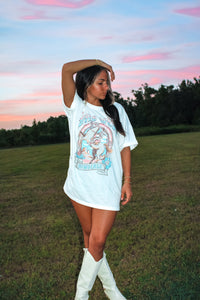 Wild West Cowboy Oversize tee - White