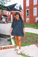 Load image into Gallery viewer, Boyfriend Oversize Distressed Tee - Black
