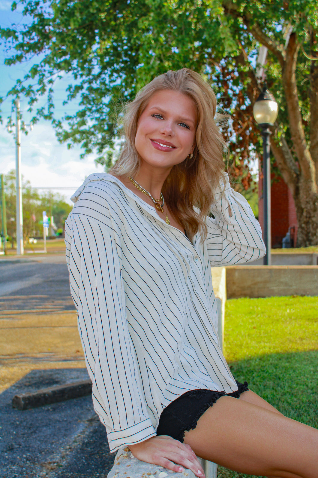 Parker Striped Button Shirt