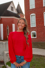 Load image into Gallery viewer, Dylan Knit Sweater - Red

