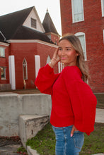 Load image into Gallery viewer, Dylan Knit Sweater - Red

