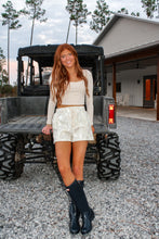 Load image into Gallery viewer, Forrest High Waist Sweat Shorts - Camo
