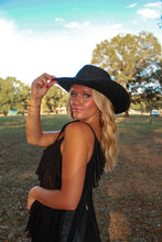 Load image into Gallery viewer, Langley Sheer Tunic Tank - Black

