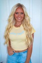 Load image into Gallery viewer, JESUS SAVES Cropped Tee - Baby Yellow
