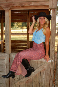 Feline Fine Leopard Maxi Skirt