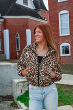 Load image into Gallery viewer, Cold Front Leopard Puffer Jacket
