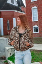 Load image into Gallery viewer, Cold Front Leopard Puffer Jacket
