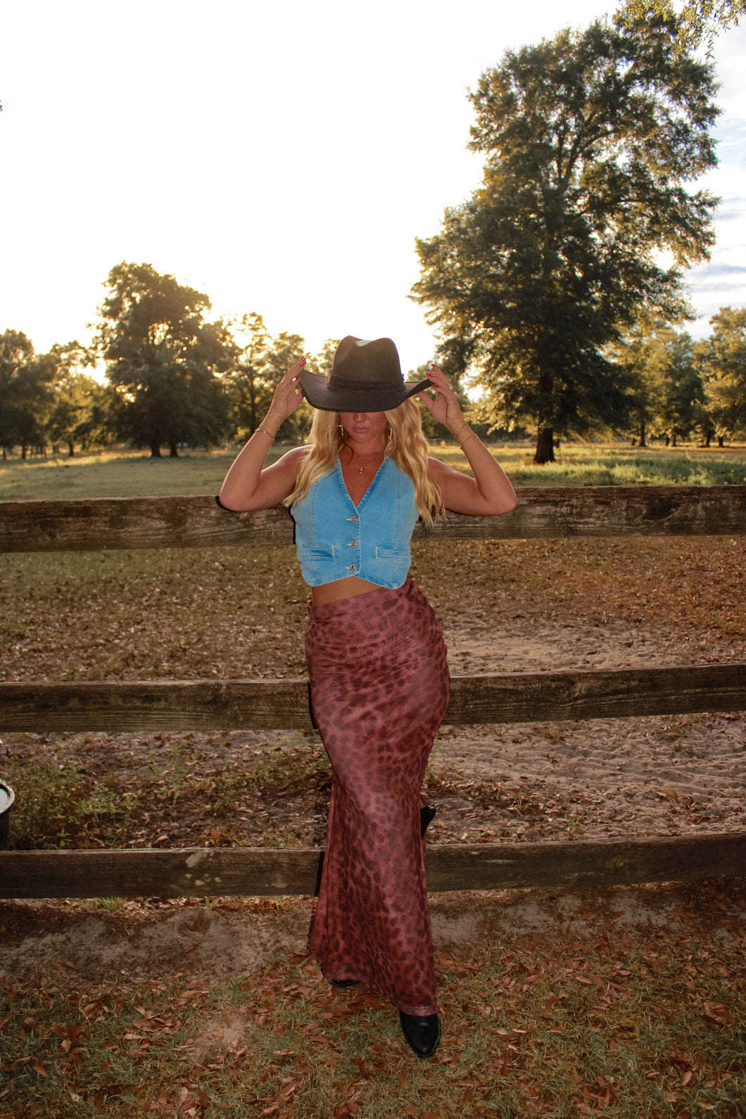 Feline Fine Leopard Maxi Skirt