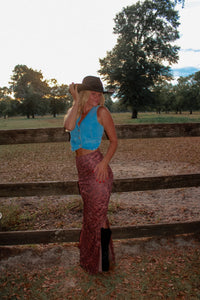 Feline Fine Leopard Maxi Skirt