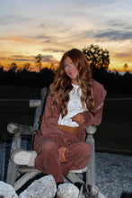 Load image into Gallery viewer, Delta Hoodie &amp; Pants Sweat Set - Brown
