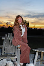 Load image into Gallery viewer, Delta Hoodie &amp; Pants Sweat Set - Brown
