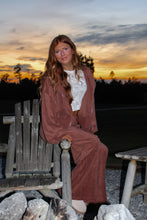 Load image into Gallery viewer, Delta Hoodie &amp; Pants Sweat Set - Brown
