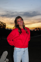 Load image into Gallery viewer, Harper Balloon Sleeve Sweatshirt - Red
