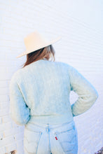 Load image into Gallery viewer, Sky’s The Limit Fuzzy Knit Sweater - Blue
