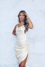 Load image into Gallery viewer, Athena Satin Dress - Champagne
