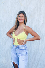 Load image into Gallery viewer, Rue Cut Out Bodysuit - Yellow
