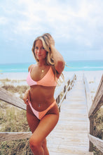 Load image into Gallery viewer, Stassie Contrast Bikini Set - Pink/Orange
