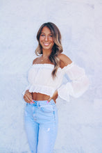 Load image into Gallery viewer, Grace Sheer Off The Shoulder Top - White

