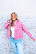 Load image into Gallery viewer, Broadway Faux Leather Metallic Jacket - Pink
