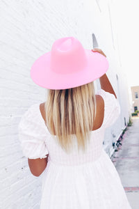 Darling Wide Brim Hat - Pink