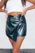 Load image into Gallery viewer, Sideline Faux Leather Twist Shorts
